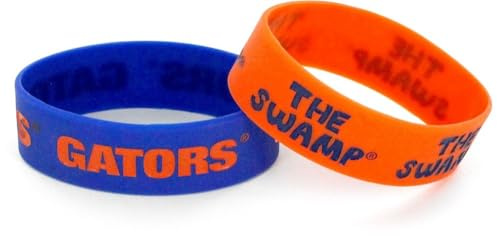 NCAA Florida Gators Silicone Rubber Bracelet, 2-Pack