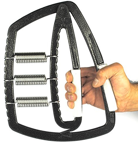 2 maniglie per allenamento mani, con 3 molle, resistenza regolabile, gamma da 0 a 158,8 kg (da 0 a 350 lb), ottimo per aumentare la forza di mani/dita/avambracci, ideale per atleti/appassionati di sport come tennis/golf/body building/arrampicata, ecc, per musicisti, per recupero da infortuni come tendinite/artrite/gomito del tennista, ultra resistente per una maggiore durata, estremamente utile per potenziare l'avambraccio