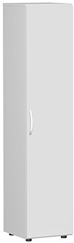 Gera Möbel Schranksystem Flex Flügeltürenschrank, Drehtürenschrank, Holzdekor, lichtgrau/lichtgrau, 40 x 42 x 180.8 cm