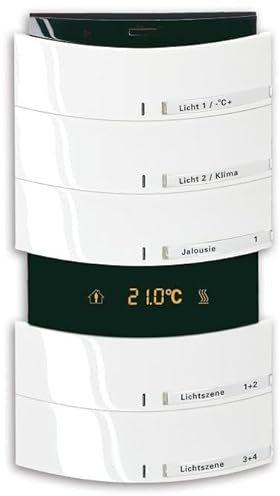 Busch-Jaeger Bedienelement 5/10-fach 6321/58-24G m.IR RTR,studioweiß Busch-Installationsbus KNX Bussystem-Raumtemperaturregler 4011395201459