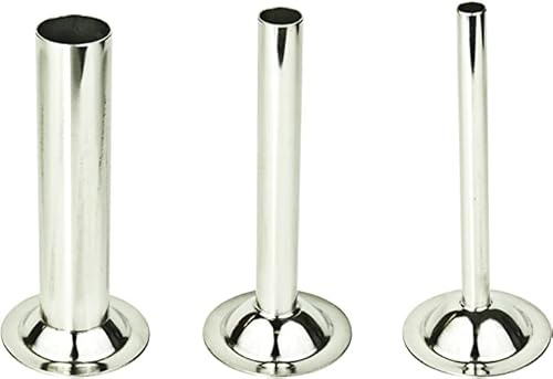WOLFCUT Wurstfülltricher 3er-Satz, INOX, kompatibel mit allen Fleischwolf Marken Größe 5