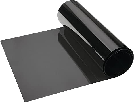 FOLIATEC TOPSTRIPE Reflex Blendstreifen Tönungsfolie Sonnenschutzfolie Windschutzscheibe Folie mit Metallisierung für zusätzlichen Wärmeschutz, tiefschwarz, 15 x 152 cm
