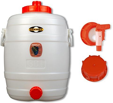 Speidel Fass Getränkefass Mostfass 30L+ Hahn lebensmittelecht rund