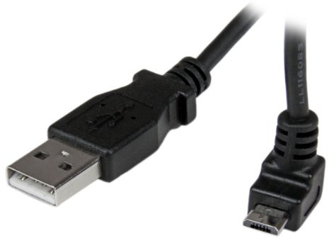 StarTech.com Câble Micro USB 2 m - A vers Micro B coudé 90° vers le haut (USBAUB2MU)