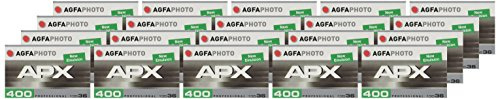 Agfa Photo APX 400 Prof 135-36 Lot de 20 Pellicules pour Appareil Photo Argentique 35 mm Noir