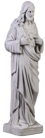 Grande statue de Jésus de la marque Gartendekoparadies.de - En pierre - Résistante au gel