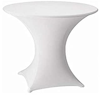 Gastro Uzal Hussen für Stehtische und Bistrotische Stretch Stehtischhussen Größen (Weiß, Ø 70-72 cm)