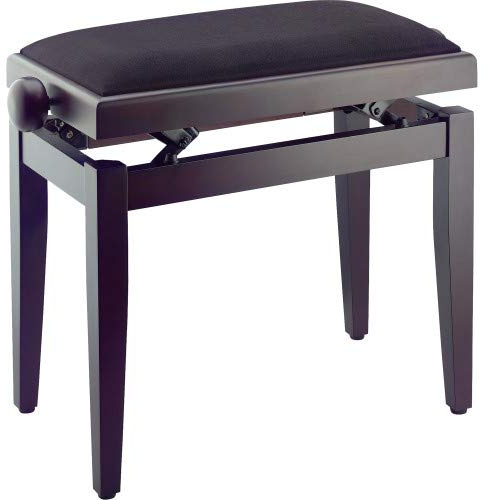 Stagg PB05- Banqueta piano palisandro mate ovillo terciopelo negro liso