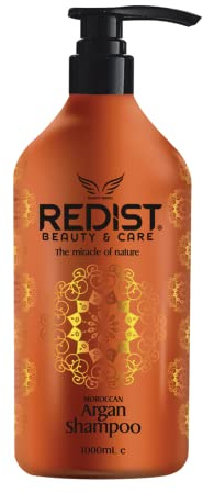 Redist Moroccan Argan Oil Haar-Shampoo 1000ml | Reparierend, Feuchtigkeit Spendend | Gegen Glanzloses, Trockenes, Strapaziertes Haar | Intensive Care | Anti-Frizz