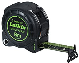 Crescent Lufkin L1125BCM Shockforce Night Eye Mètre ruban double face résistant aux chutes 30 m 3 cm x 8 m