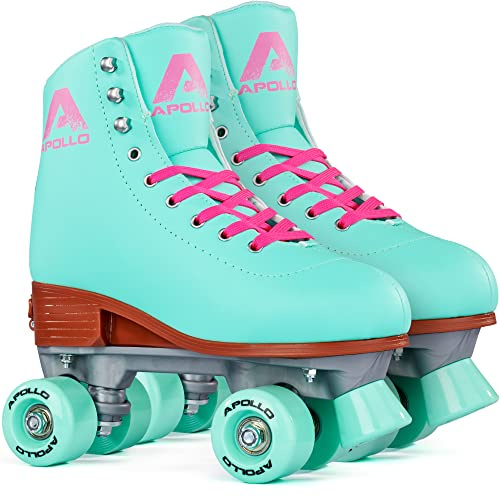 Apollo Patin à roulettes, Patins à roulettes Fille et Garçon, Adolescents et Adultes, Roller Femme et Homme à 4 Roues, Patin Classique, 3 Tailles Réglables du 31 au 54