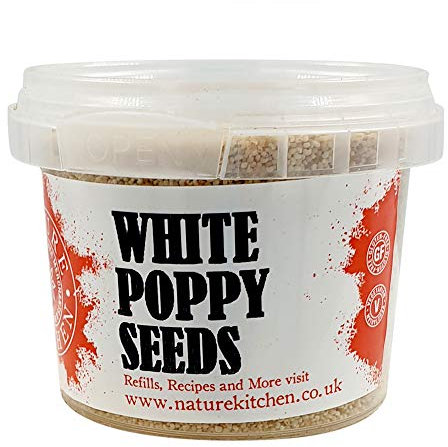 Nature Kitchen - Semi di papavero bianco 70 g, per condire spezie ed erbe aromatiche, senza glutine e vegane, miscele di cottura per marinate, salse, friggere, cottura o grigliare