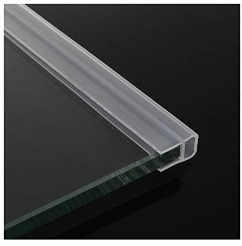 Zkenshan-Junta de Puerta de Cristal Tiras de Sellado de Puertas de Vidrio F U H FUS,Tira de Sello de Vidrio de Ventana de Goma de Silicona 1M 6-12MM, Glass Door Seal Strip Stop Shower Leaks