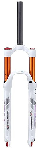 ksamwjf 26 27,5 Zoll Fahrrad-Federgabel, Fahrradgabel, Fahrradgabel, Mountainbike-Vordergabel, 1-1/8Aufh盲ngung, D盲mpfungseinstellung MTB-Luftgabellegierung 9 mm
