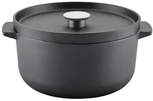 KitchenAid Seasoned Cast Iron Dutch Oven/Casserole, 6 Quart - Black