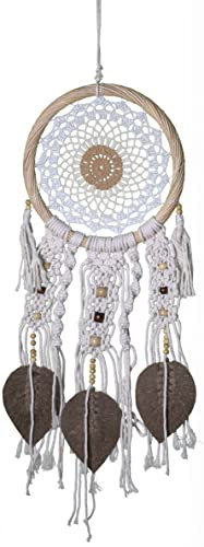 Großer Dreamcatcher im Boho-Style, 22 cm Durchmesser, Traumfänger gehäckelt