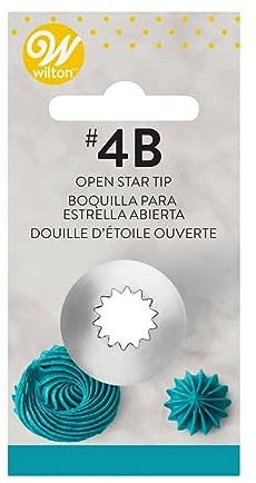 Wilton Punta 4B para Decoración de Tartas en Forma de Estrella Abierta
