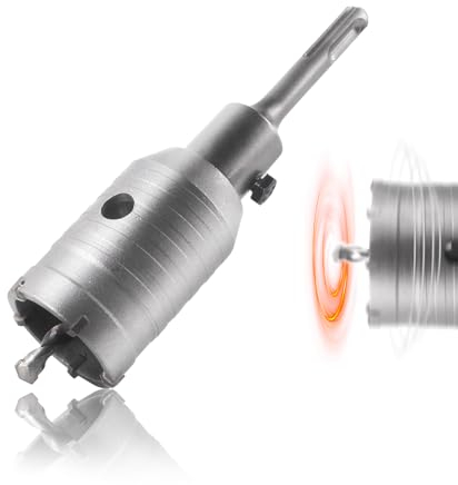 Sierra Corona Perforadora Hormigon 45mm en Ceco con Adaptador SDS Plus Broca para Cemento Ladrillo Piedra Pared