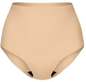 KNIX Super Leakproof High Rise Underwear - Period Underwear for Women - Machine Washable, Reusable - Warm Sand, X-Large (1 Pack)