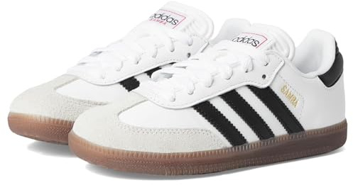 Adidas Unisex-Kids Samba Indoor, White/None/None, 1.5