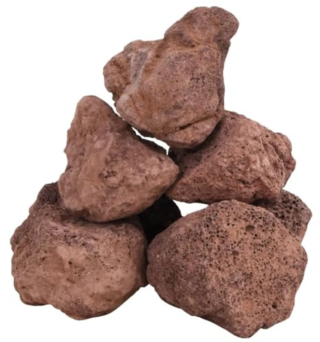 vidaXL Rocas volcánicas Rojas 25 kg 10-30 cm