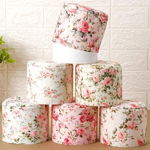 Hoolerry 6 Pcs Decorative Toilet Paper Roll Covers, Rose