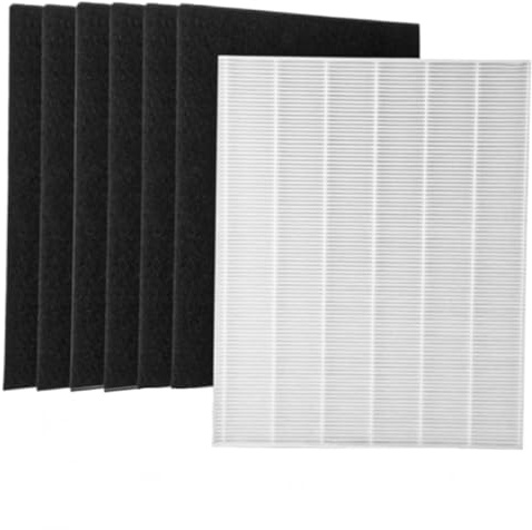 HOSECES Filtro purificador de aire de repuesto 15115 / Filtro A compatible con Winix Zero (AZBU330-HWB) y P300, 1 filtro HEPA H13 + 6 kit de prefiltro de carbón activado