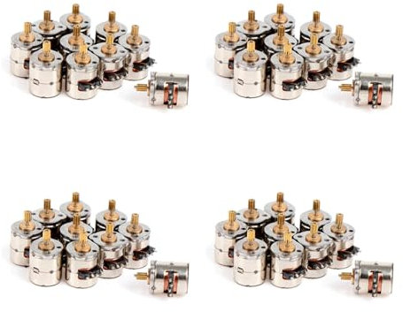Hurromy 40 Stück/Paket Mini Motor Stepper 2 Phasen 4 Drähte Motor Stepper Miniatur mit Getriebe Mini Motor Spielzeug Motor Basteln