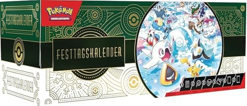 Pokémon-Sammelkartenspiel Festtagskalender (8 holografische Promokarten, 5 Boosterpacks, 7 Funpacks & Accessoires)