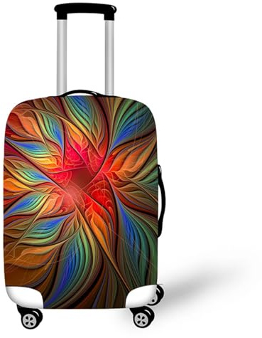 Muiuou Gepäckabdeckungen für Koffer,Schutzhaube für Kofferhülle Reise Waschbare Elastische Suitcase Cover Drucken Kofferschutzhülle,Passend für Kofferschutzbezug (M (22-24 Zoll),Stil 17)