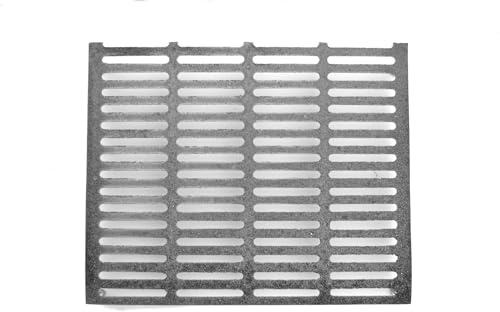 SEZAM 43 x 35 cm rejilla de hierro fundido parrilla de cenizas de diferentes diámetros, adecuado para chimenea, rejilla de mesa, rejilla para horno, parrilla para fuego, parrilla de carbón, barbacoa