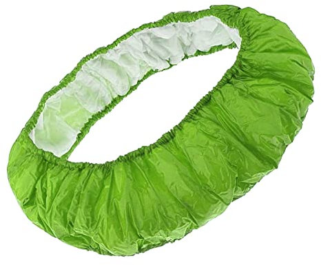 Funda redonda para cama elástica impermeable y resistente a los rayos UV, tela Oxford, protector de seguridad, resistente a desgarros, falda elástica para mini cama elástica de 32 pulgadas (verde)