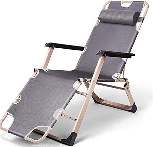 SJHDHDA Liegestuhl Liegestuhl, Metallfaltigkeit Single Lunch Break Office Dual Purpose Sun Lounger, geeignet für Außenpatio Camping Beachhigh Sun Loung-2 (Farbe: 2) (3) Learned extensively