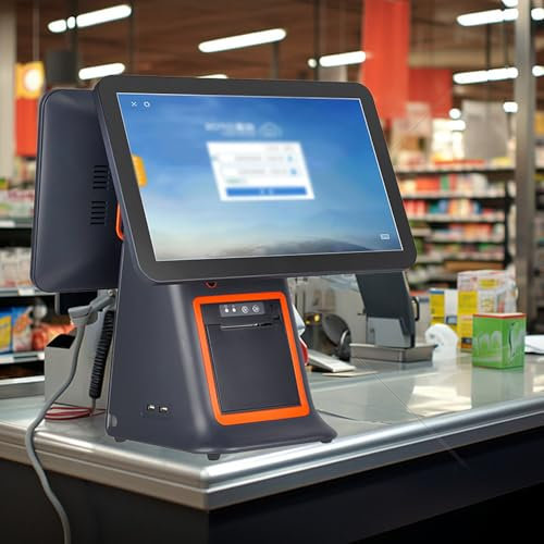 Caisse enregistreuse tout-en-un avec imprimante de reçus intégrée Système de point de vente à écran tactile Logiciel de point de vente pour détaillants,A