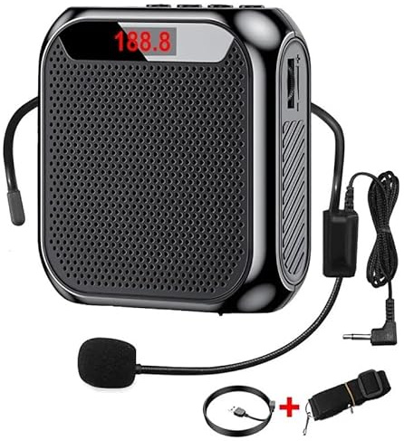 Amplificatore Vocale, Amplificatore vocale multifunzionale da 5 W. Amplificatore for microfono portatile cablato. Suono surround