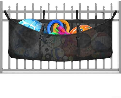 Pool Floats Storage Bag, Adjustable Breathable Pool Toy Storage Organizer Hanging Mesh Organizer, For Pool Side And Fence, 57 * 22.8inch