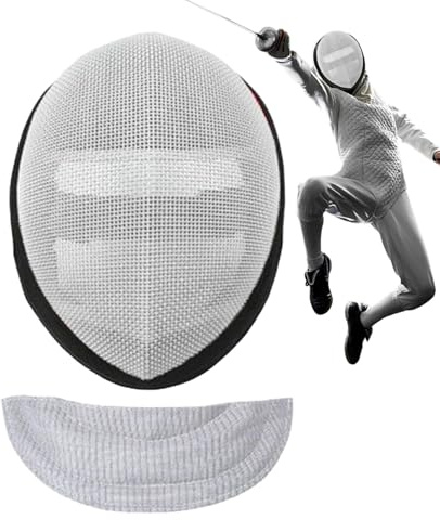 Protección facial de esgrima, equipo de protección de esgrima - Máscara de esgrima, máscara de esgrima, casco de esgrima, equipo seguro y sólido, transpirable para deportistas
