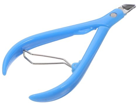 DECOMELODY Cortacutículas Profesional con Mango Plástico Resistente Cortador Portátil para Manicura y Pedicura Cuchillas de Precisión para Uñas Herramienta Duradera para de Color Aleatorio