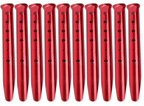 Whoasyst 10-pack sandpinnar hållbarhet tältspikar multifunktionella tältankare tung typ insats för säker utomhus skydd utomhus camping pinnar