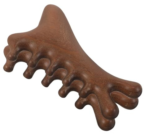 Didiseaon 2 Stück Kopfhautmassagegerät aus Sandelholz mit Breitem Zahn Design und Sanfter Berührung zur Täglichen Kopfhautpflege und Haarstyling für Männer und Frauen