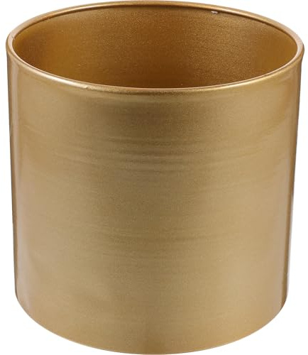 SUPVOX Creative Modern Iron Flower Planter Pot for Desktop Use with Golden Finish, Not Easily Deform, Suitable for Indoors and Bedroom Decoration, Artistic and Chic Design