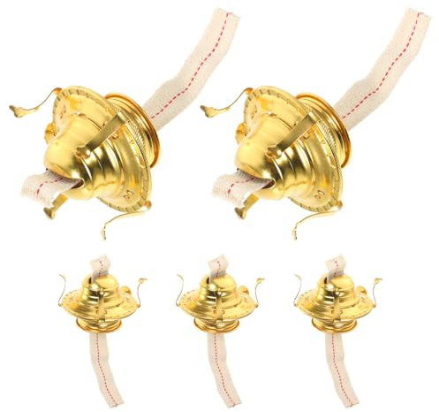 SECFOU 5 Pezzi Lampada a Petrolio Vintage in Ferro Beige con Illuminazione Brillante Versatile per Campeggio e Decorazione Domestica Design Semplice e Pratico