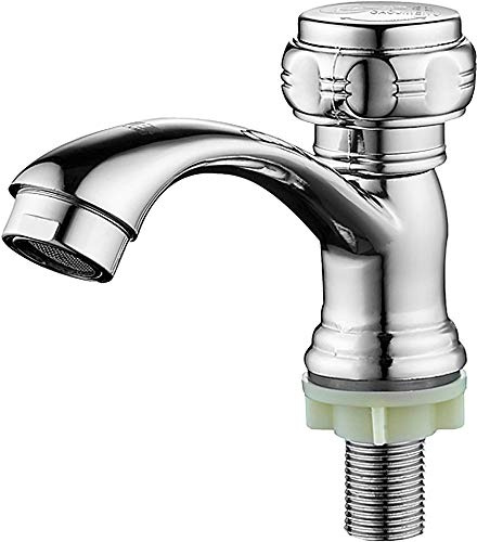 Grifo Mezclador de un Solo Mango con un Solo Orificio, Carrete de Bronce, Grifo de Lavabo Solo Frío, Grifo de Lavabo, baño, WC, Grifo de Agua