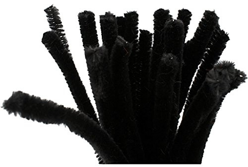 Chenilledraht,,100263,Dicke AA89 mm,L: 30 cm,schwarz, 25Stck.