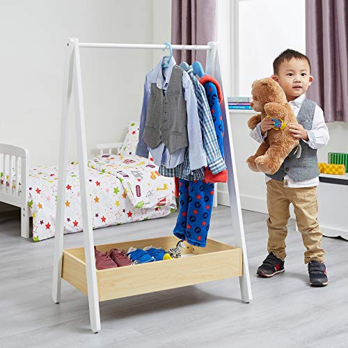 Liberty House Toys Kinder-Kommode aus Holz, MDF, 98,5 x 64,5 x 42 cm, Weiß und Kiefernholz