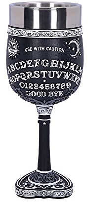 Nemesis Now B5141R0 Verre à spiritueux en résine avec insert en acier inoxydable Noir et blanc 18 cm