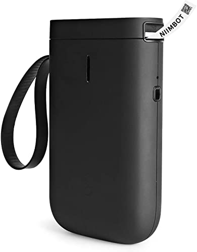 NIIMBOT D11 Monochrom Etikettiermaschine drahtloses Verbindungs-Etikettendruckerband im Lieferumfang enthalten mehrere Vorlagen erhältlich für Büro, Zuhause, Organisation (Schwarz)