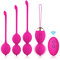 Fidech Bolas Chinas postparto 4pcs Masajeador Portátil para Mujer, Kegel Ball de Entrenamiento para Fortalecer los Músculos del Suelo Pélvico y Recuperar el Control, Rojo