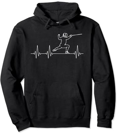 Fechten Herzschlag Fechtsport für Fechter Fechten Pullover Hoodie