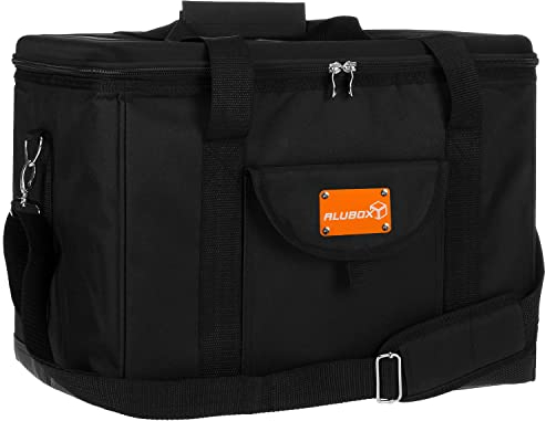 ALUBOX Picknick Kühltasche XL Black Edition 40 Liter Isoliertasche Picknicktasche Polyester schwarz